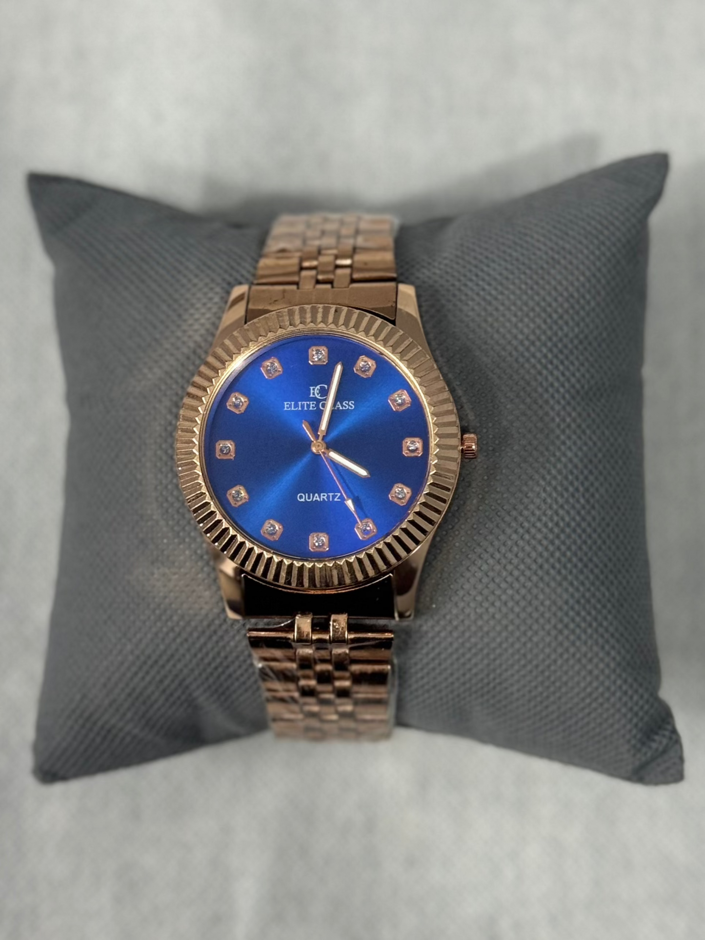 Elite Class Rose Gold Men's Watch – Blue Dial