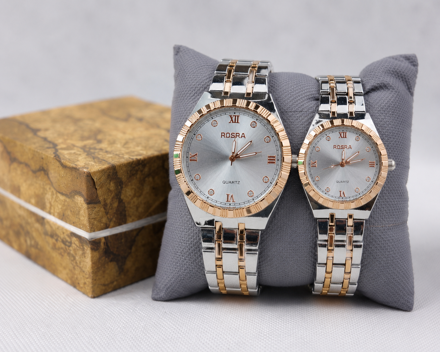 Royal Legacy Couple Watch Silver + Rosegold Edition