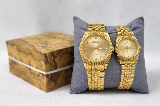 Rosra Royal Gold Couple Watch Set