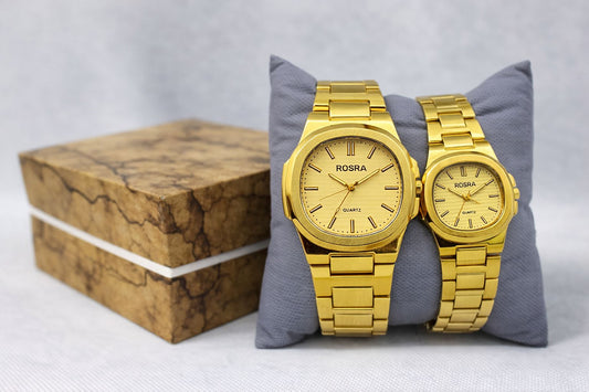 Rosra Imperial Gold Couple Watch Set
